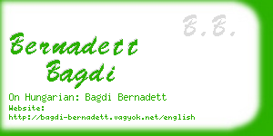 bernadett bagdi business card